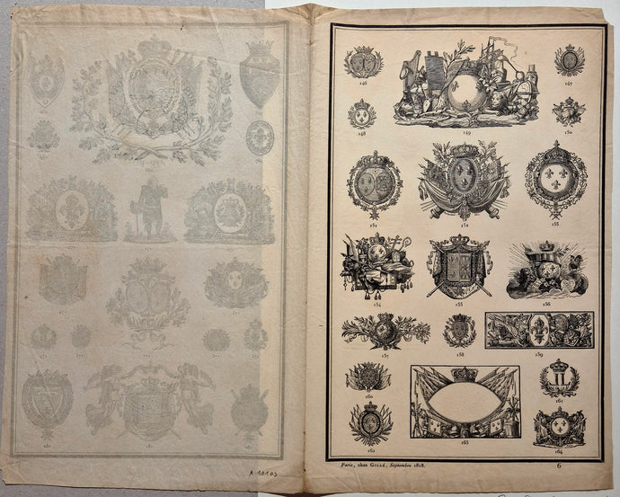 Feuille d'ornements (146-182). Durouchail.