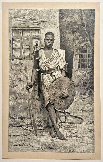 Guerrier Mahdi. HUOT dessin. 