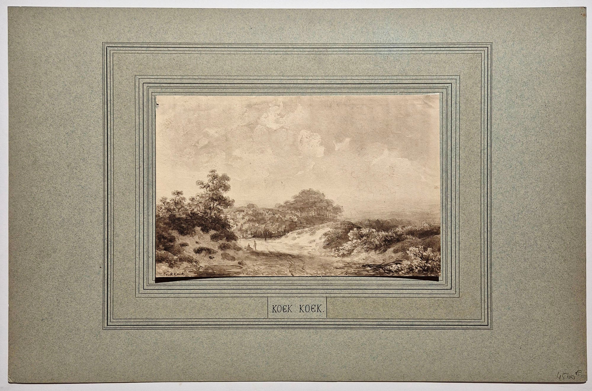 [Paysage avec deux promeneurs]. KOEKKOEK dessin.