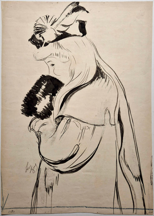 Jeune femme timide. Louis Legrand.