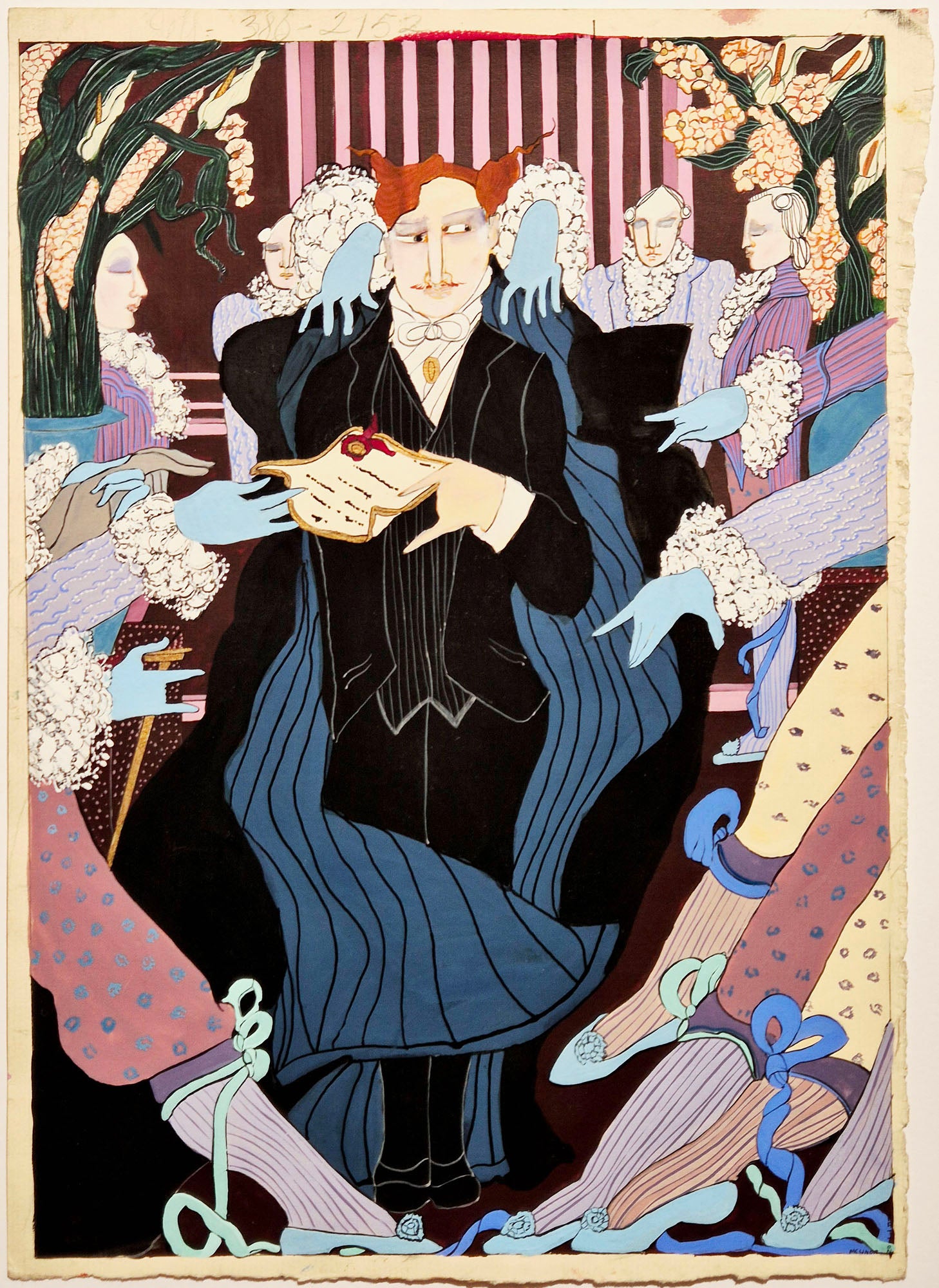 [L'arrivé du maître au bal]. Melissa Patton.