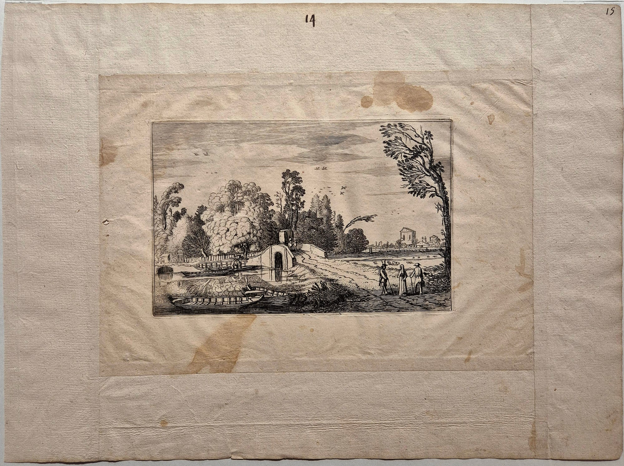 [Paysage à l'étang]. Van de Velde.