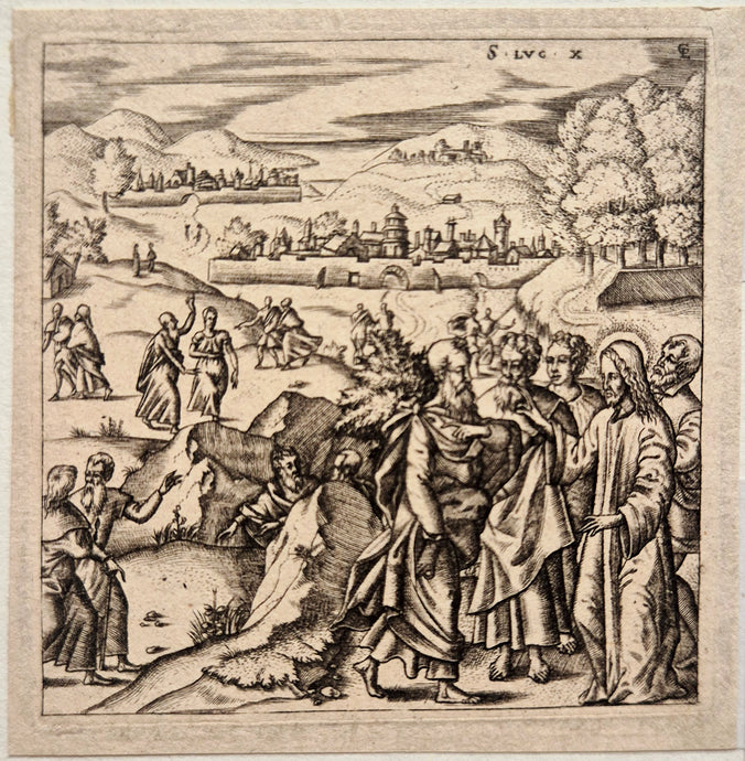 Jésus donne ses instructions à ses disciples. Gaultier.