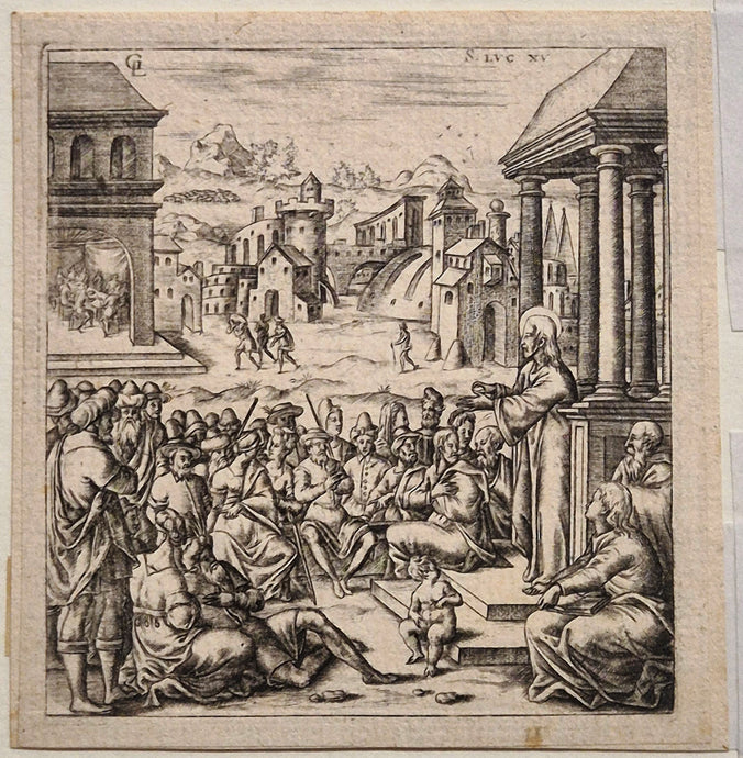 Jésus propose au peuple des paraboles. Gaultier.
