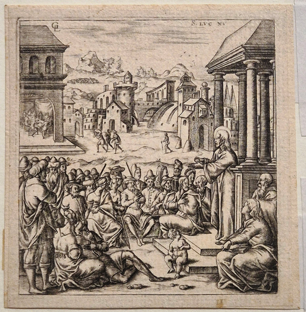 Jésus propose au peuple des paraboles. Gaultier.