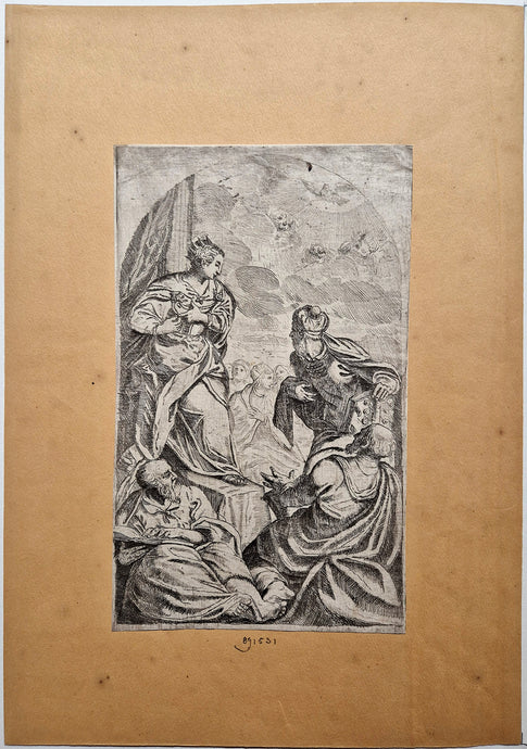 Sainte Catherine en litige avec la philosophie de l'empereur Massenzio. San Martino.