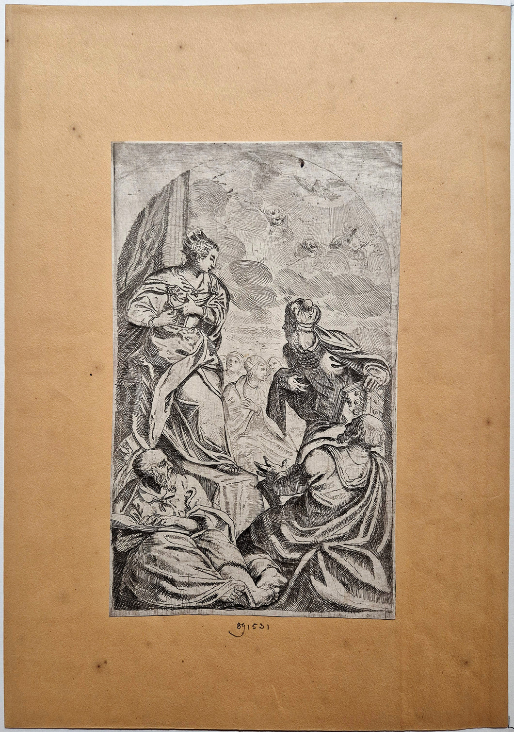 Sainte Catherine en litige avec la philosophie de l'empereur Massenzio. San Martino.