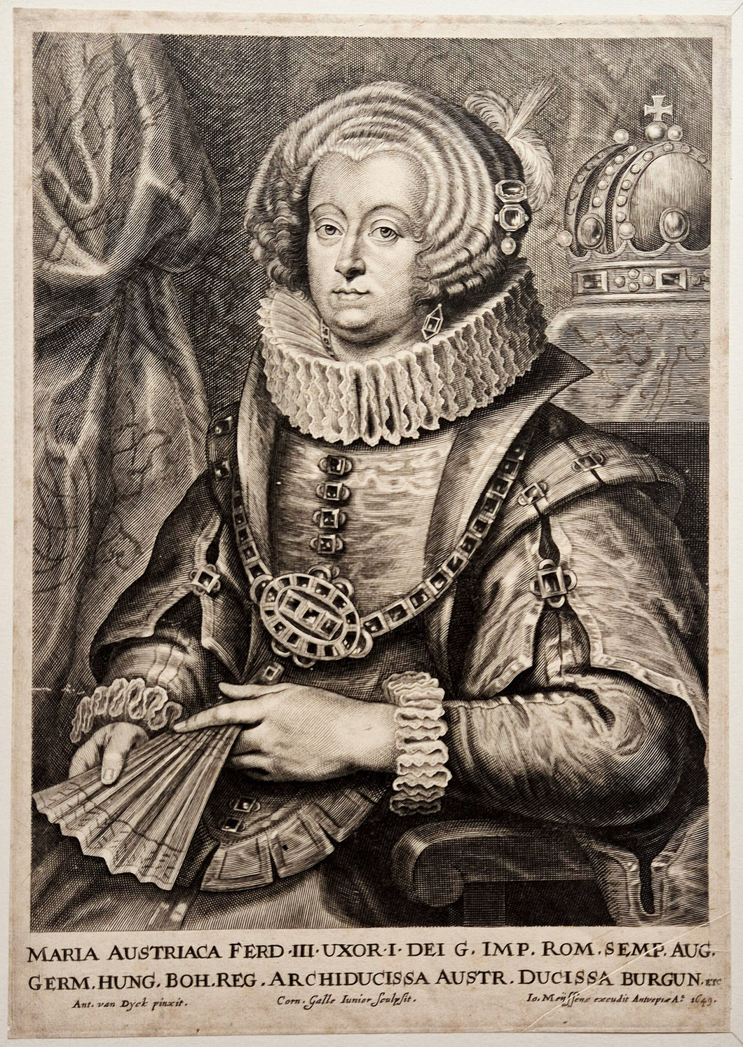 Portrait de Marie-Anne d'Autriche. Galle.