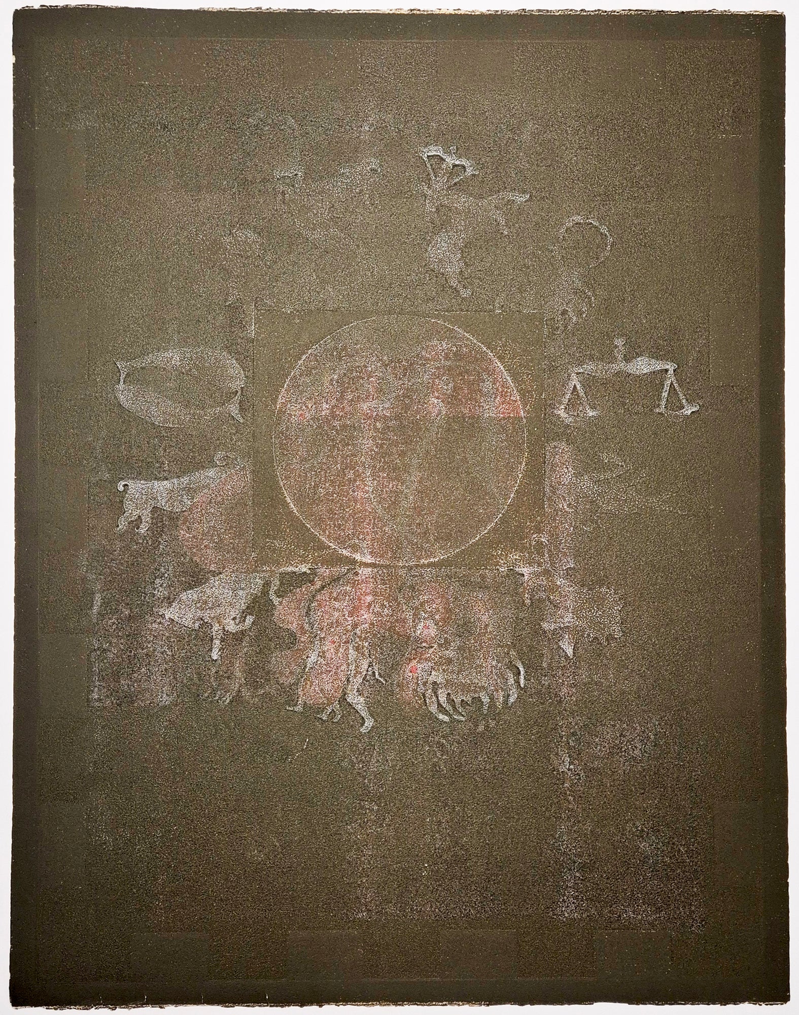 Ervin NEUHAUS - [Composition zodiacal]. Linogravure. 