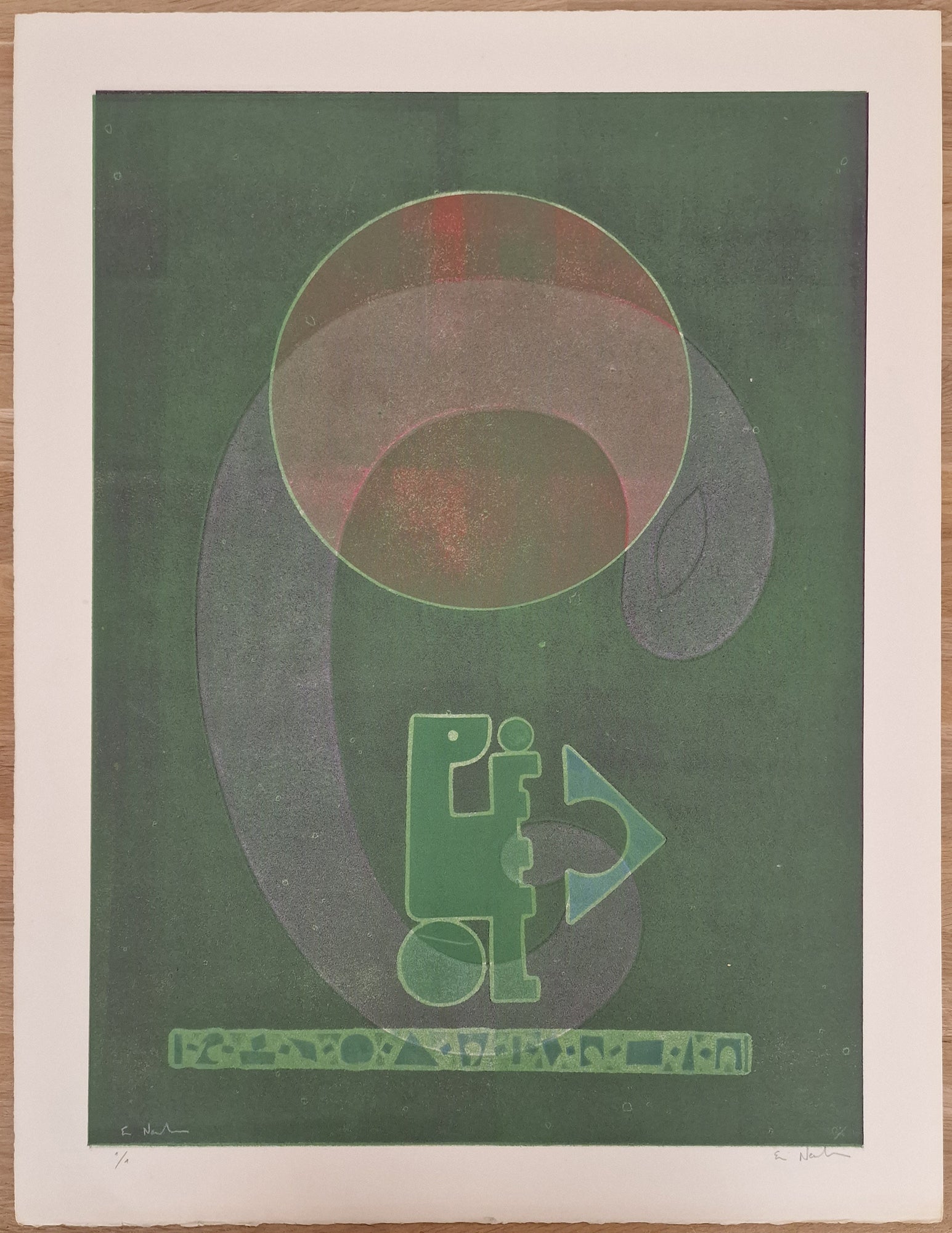 Ervin NEUHAUS - [Le mage]. Monotype signé. 