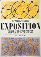 Charger l'image dans la galerie, Affiche d'exposition "Frede Christoffersen peintures et gravures" à la maison du Danemark. 1957.
