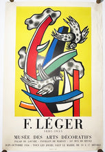 Charger l'image dans la galerie, Affiche d'exposition "F. Léger 1881-1955" au musée des arts décoratifs à Paris. 1956.
