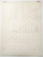 Charger l'image dans la galerie, Affiche d'exposition "F. Léger œuvres récentes" à la maison de la pensée française. 1954.
