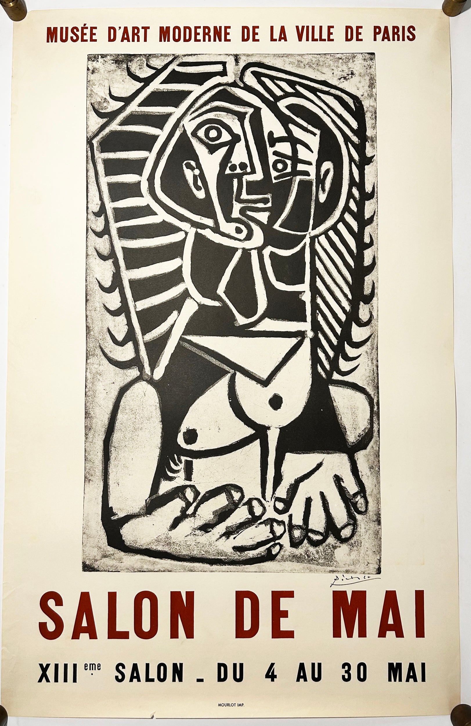 Affiche XIIIeme Salon de Mai. 1957.