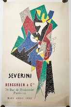 Charger l'image dans la galerie, Affiche d'exposition "Severini" à la galerie Bergruen et Cie. 1956.

