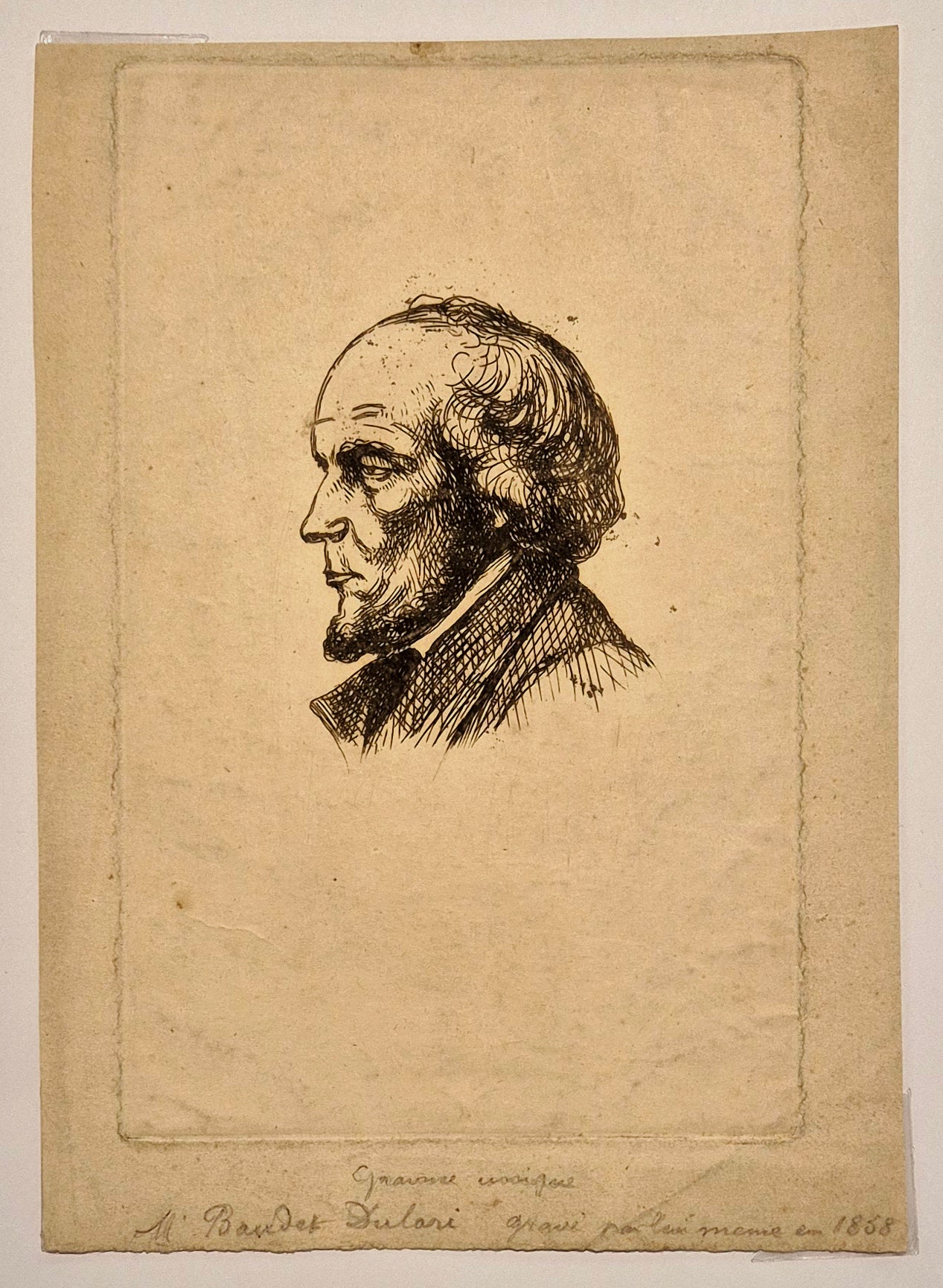 Autoportrait, profil gauche. 1858.