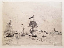 Charger l&#39;image dans la galerie, Jetée au bois dans le port de Honfleur. 1865.
