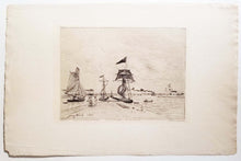 Charger l&#39;image dans la galerie, Jetée au bois dans le port de Honfleur. 1865.
