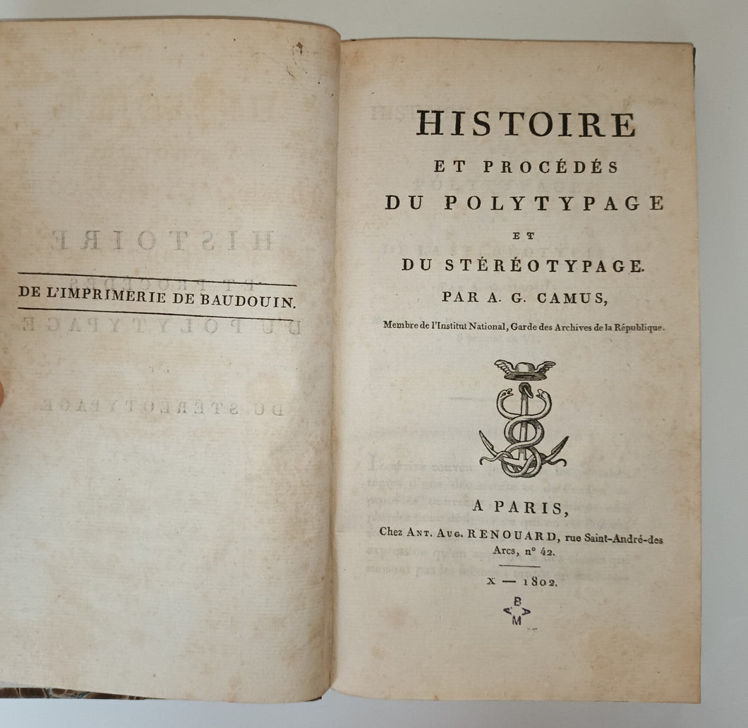 Histoire et procédés de polytypage et stéréotypage.1802
