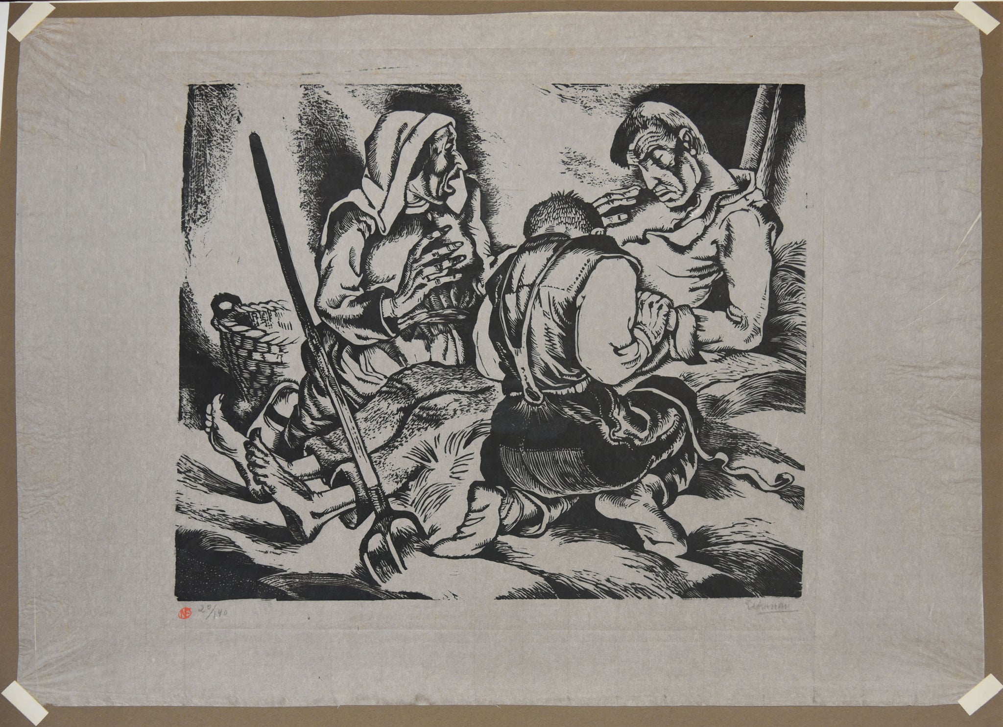 [Scène paysanne - Couple au chevet d’un malade].