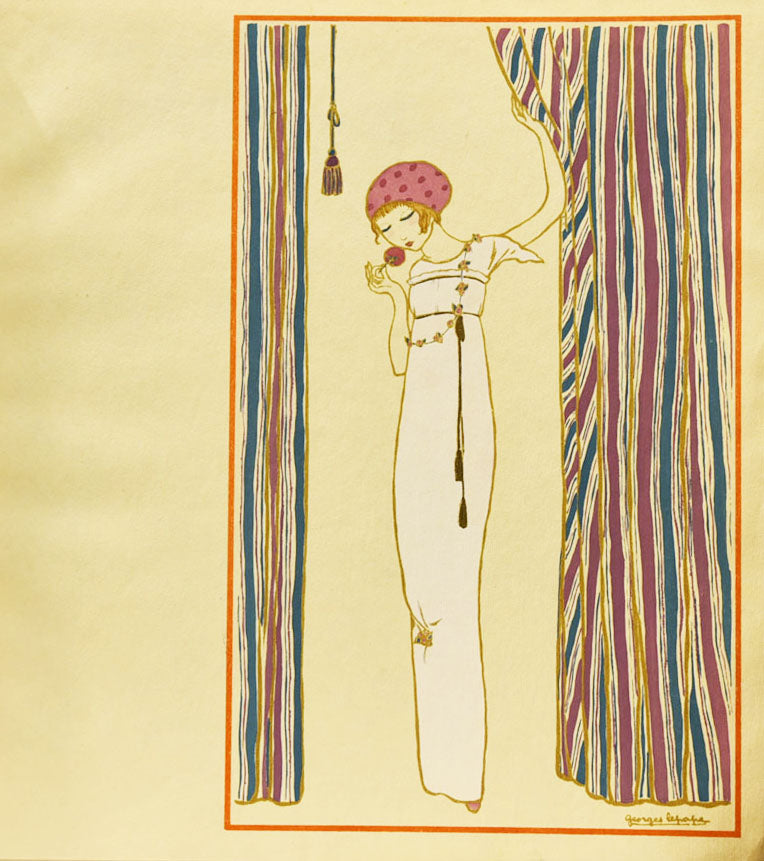 [Femme à la rose]. Les Choses de Paul Poiret vues par Georges Lepape.  1911.