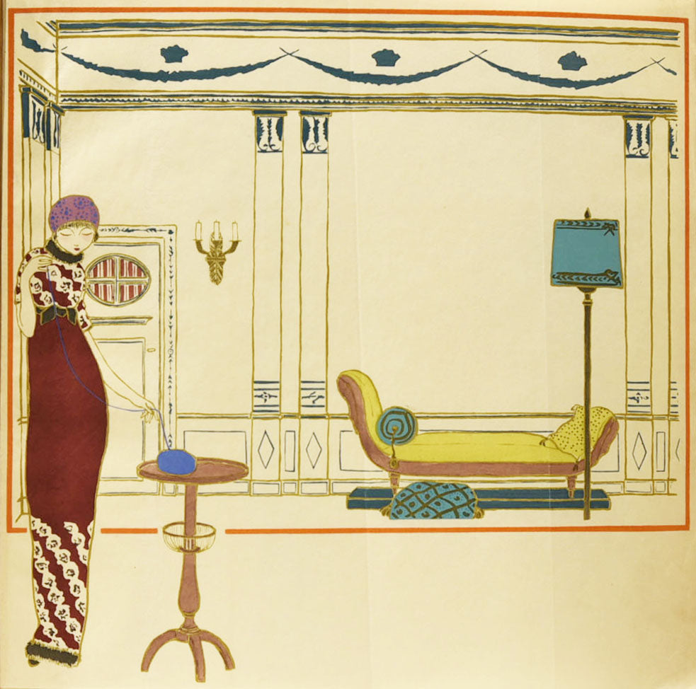 [Femme dans son salon]. Les Choses de Paul Poiret vues par Georges Lepape. 1911.