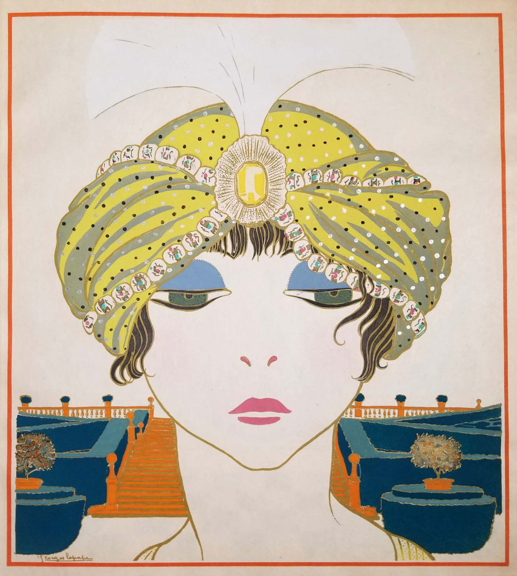 [Femme au turban]. Les Choses de Paul Poiret vues par Georges Lepape. 1911.