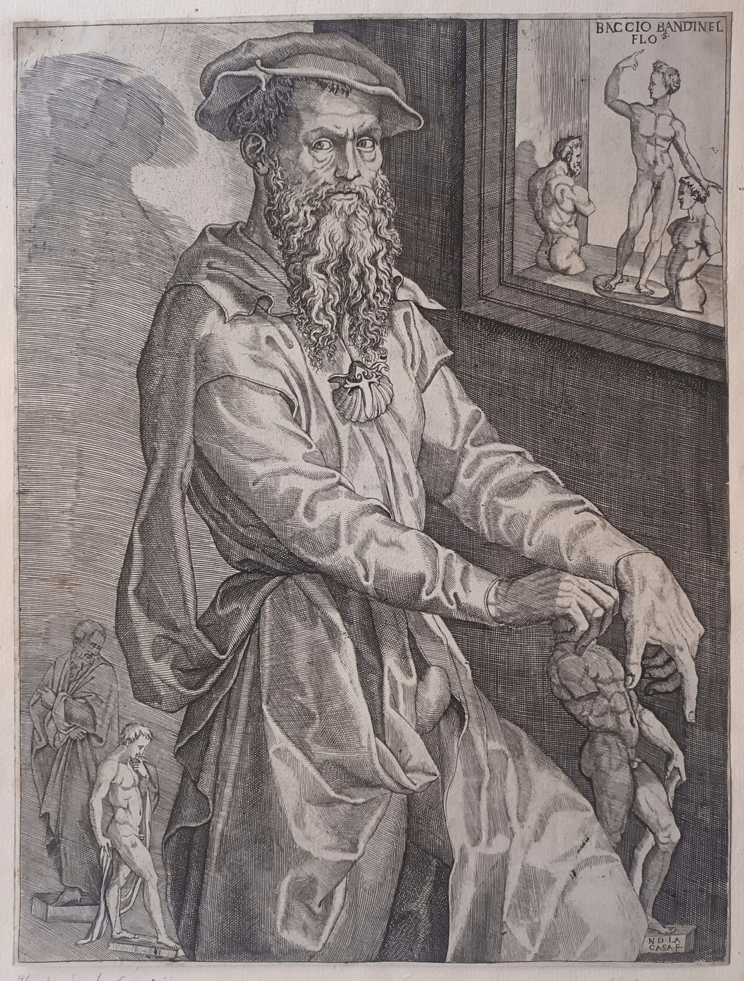 Autoportrait de Baccio Bandinelli, vers 1545.