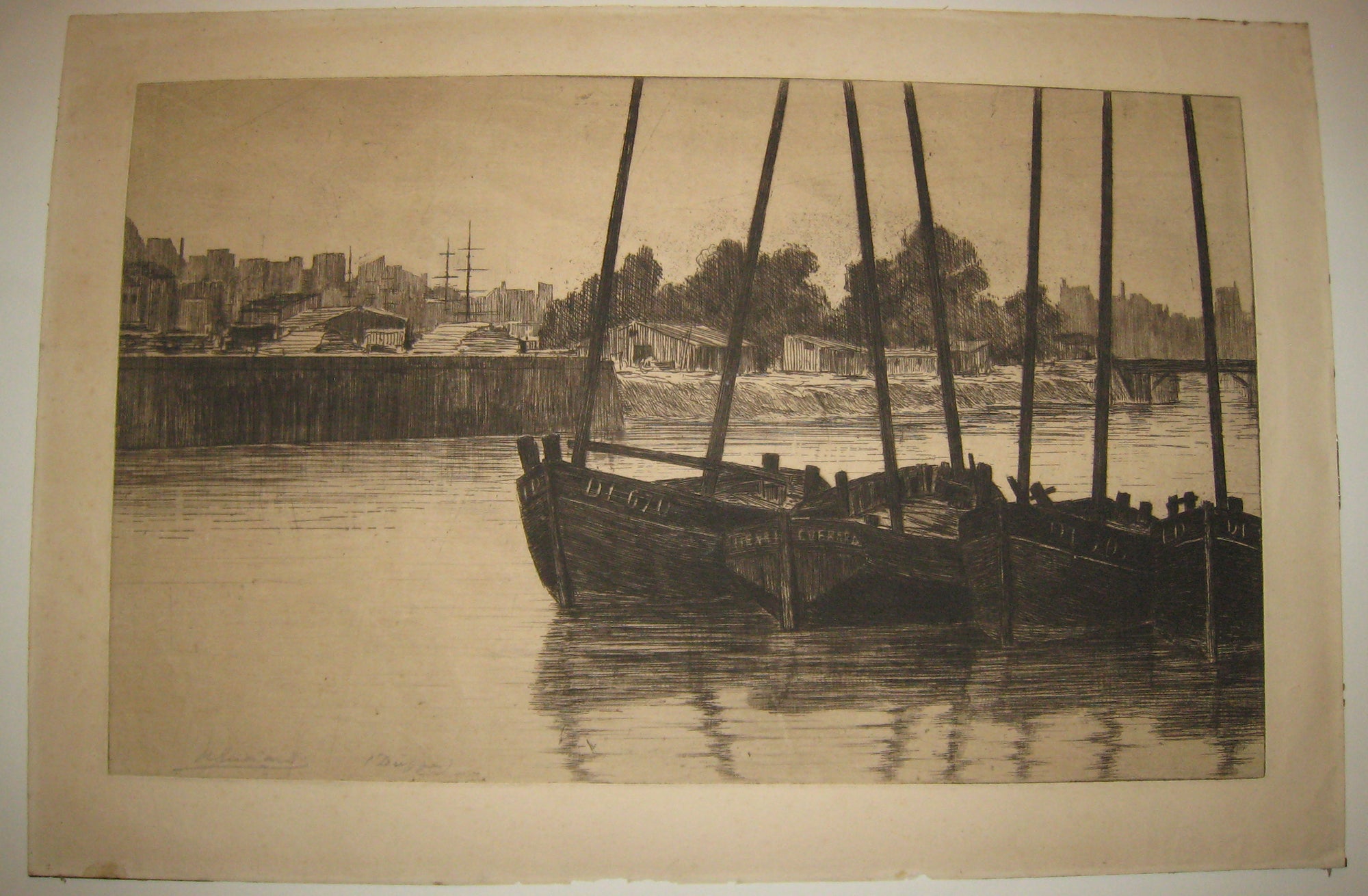 [Barques amarrées à Dieppe]. 