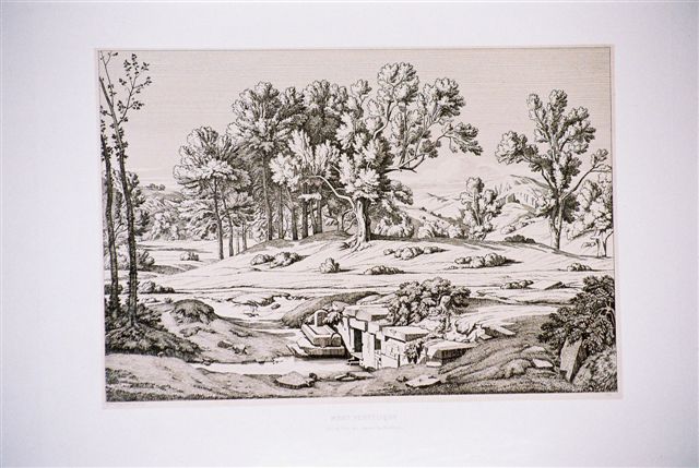 Mont Pentélique. Vue de l'une des Sources du Pentélique.  1845.
