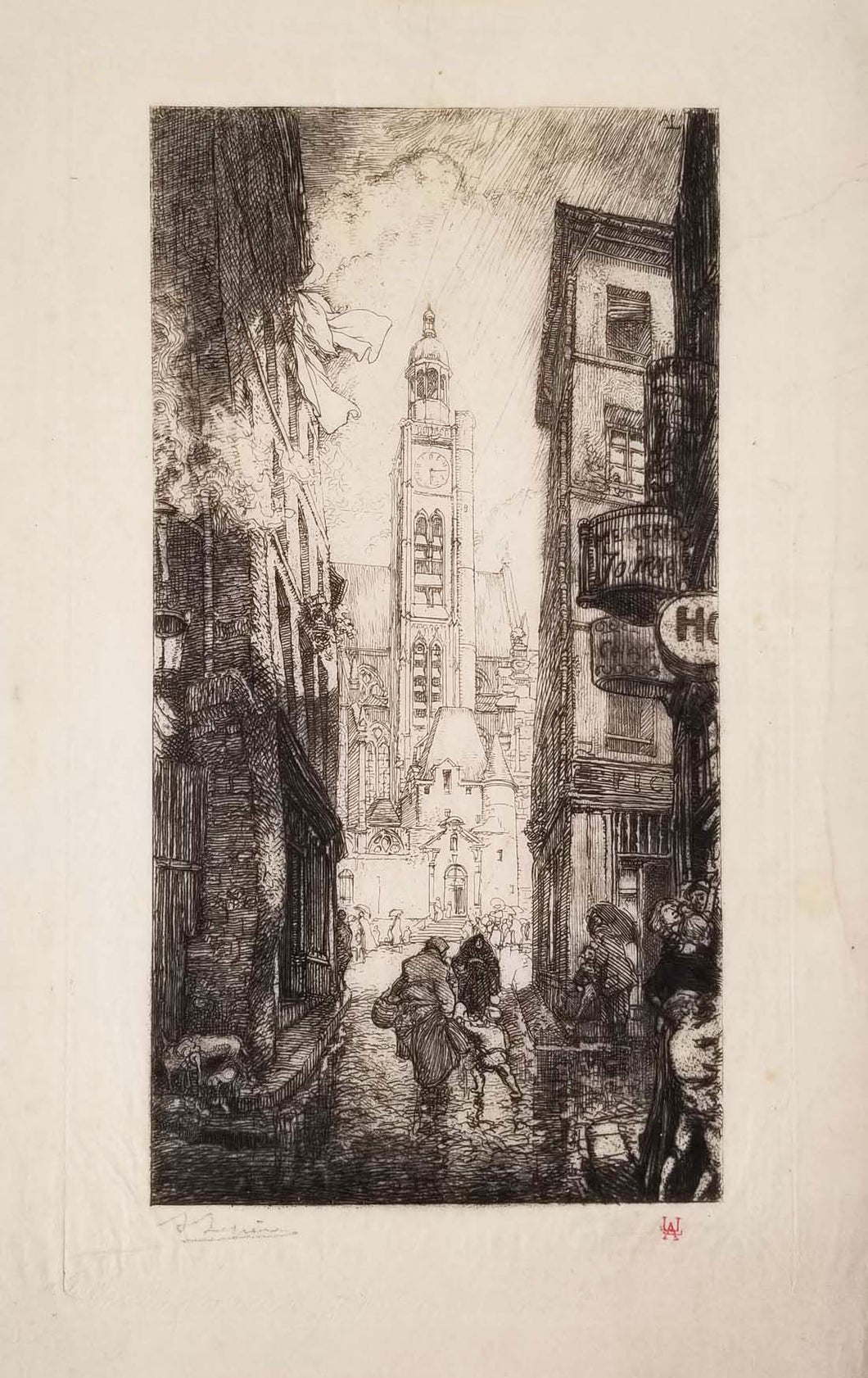 Rue de la Montagne Sainte-Geneviève. 1906.