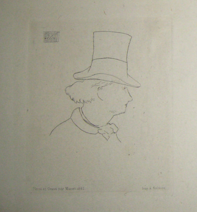 Charles Baudelaire de profil en chapeau  (2ème planche).