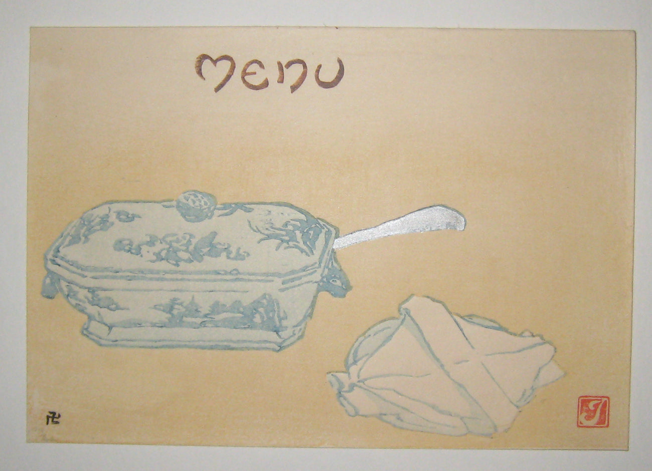 [Carte menu, La soupière]. 