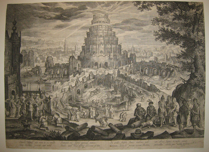 Nemrod faisant bâtir la tour de Babel.  