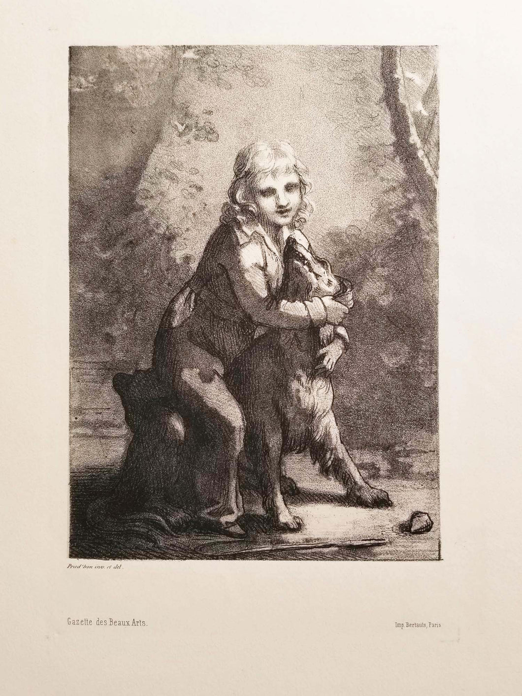 L'enfant au chien. Le fils du maréchal Gouvion  St Cyr. 1822.