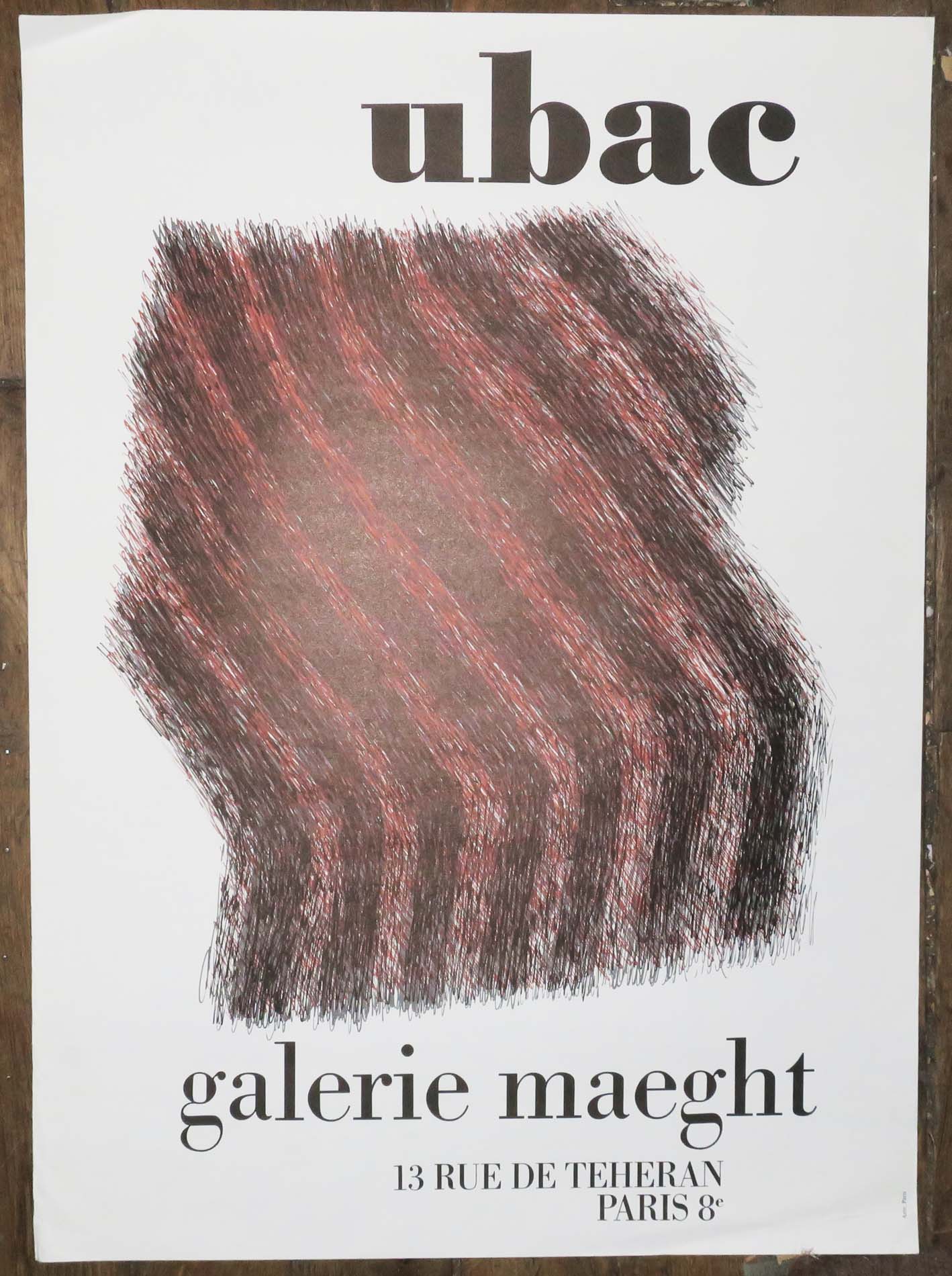 Affiche d'Exposition d'Ubac, Galerie Maeght. 