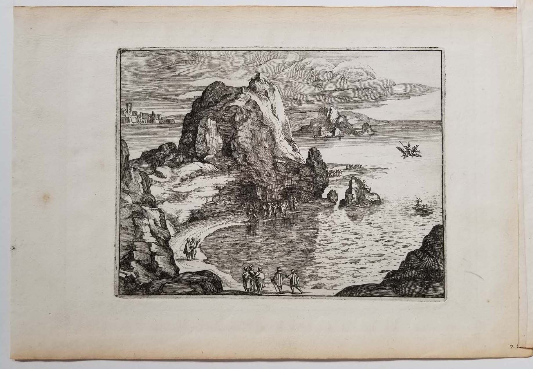 [Paysage marin montrant Persée délivrant Andromède].