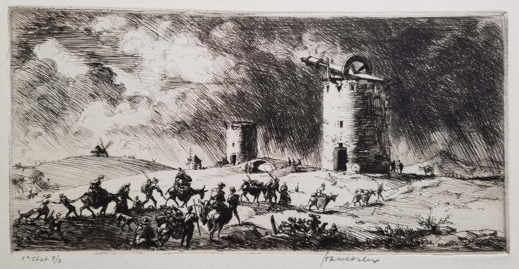 Les moulins de Don Quichotte, Camps de Criptana.  1935.