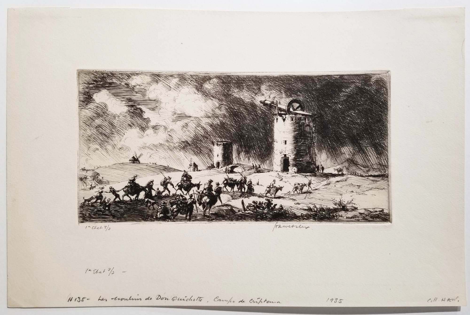 Les moulins de Don Quichotte, Camps de Criptana.  1935.