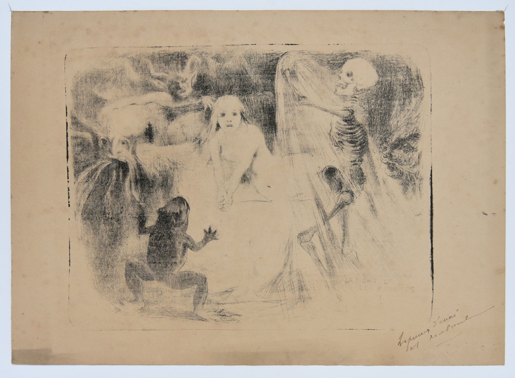 La mort et les femmes. Planche I : La jeune fille.