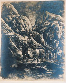 Le Cavalier Oriental dans les montagnes.  1866.