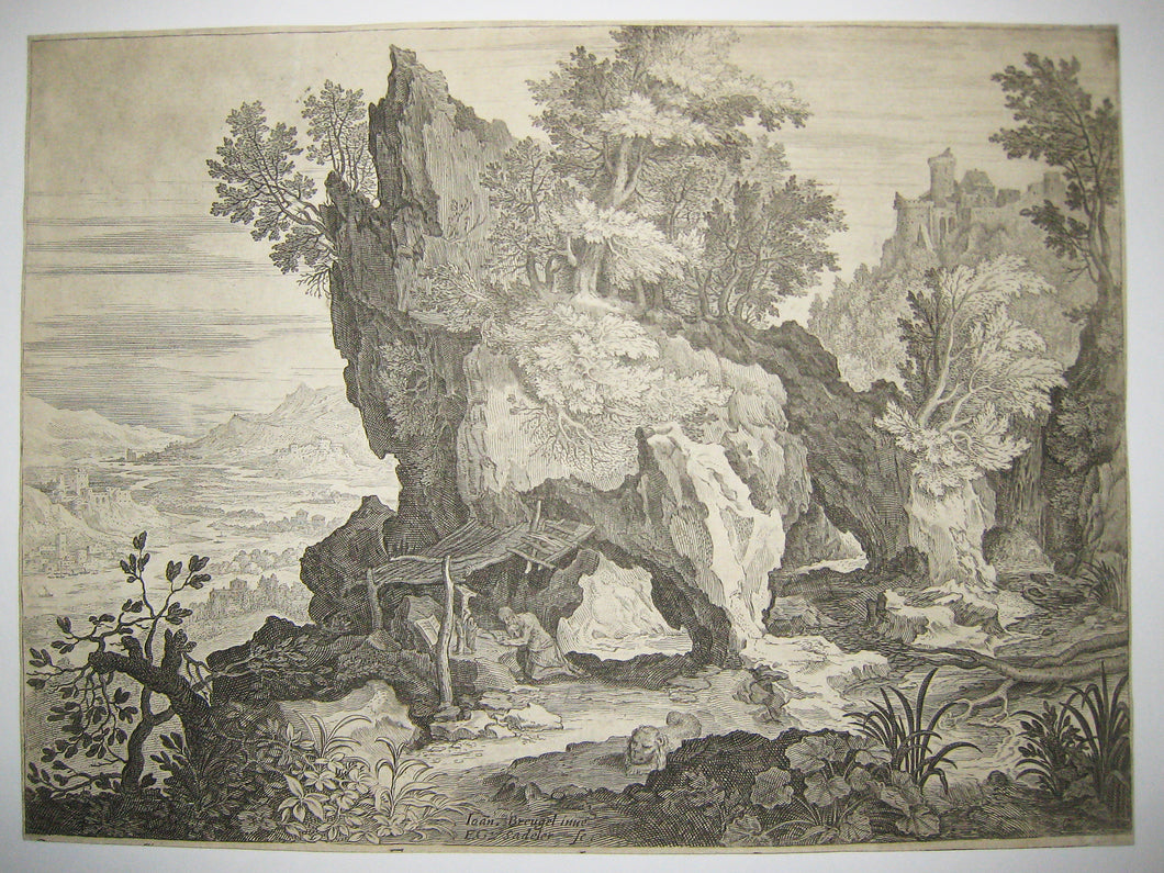 Paysage rocheux avec Saint Jérôme. 
