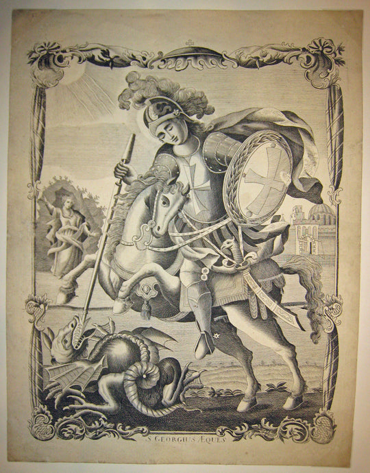 St. Georges à cheval (S. Georgius Aeques). 