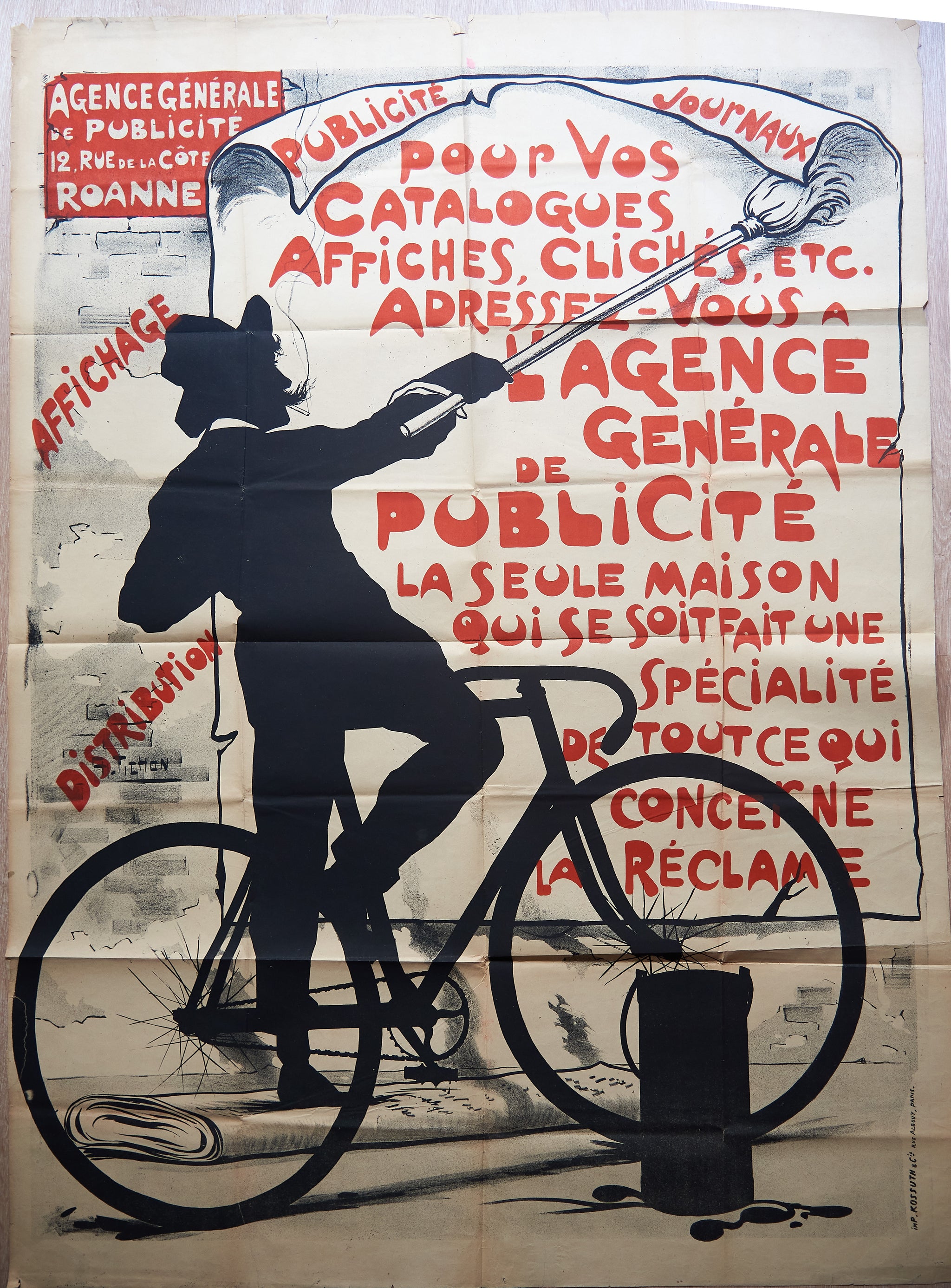 [Affiche pour l’Agence Générale de Publicité,
 à Roanne].