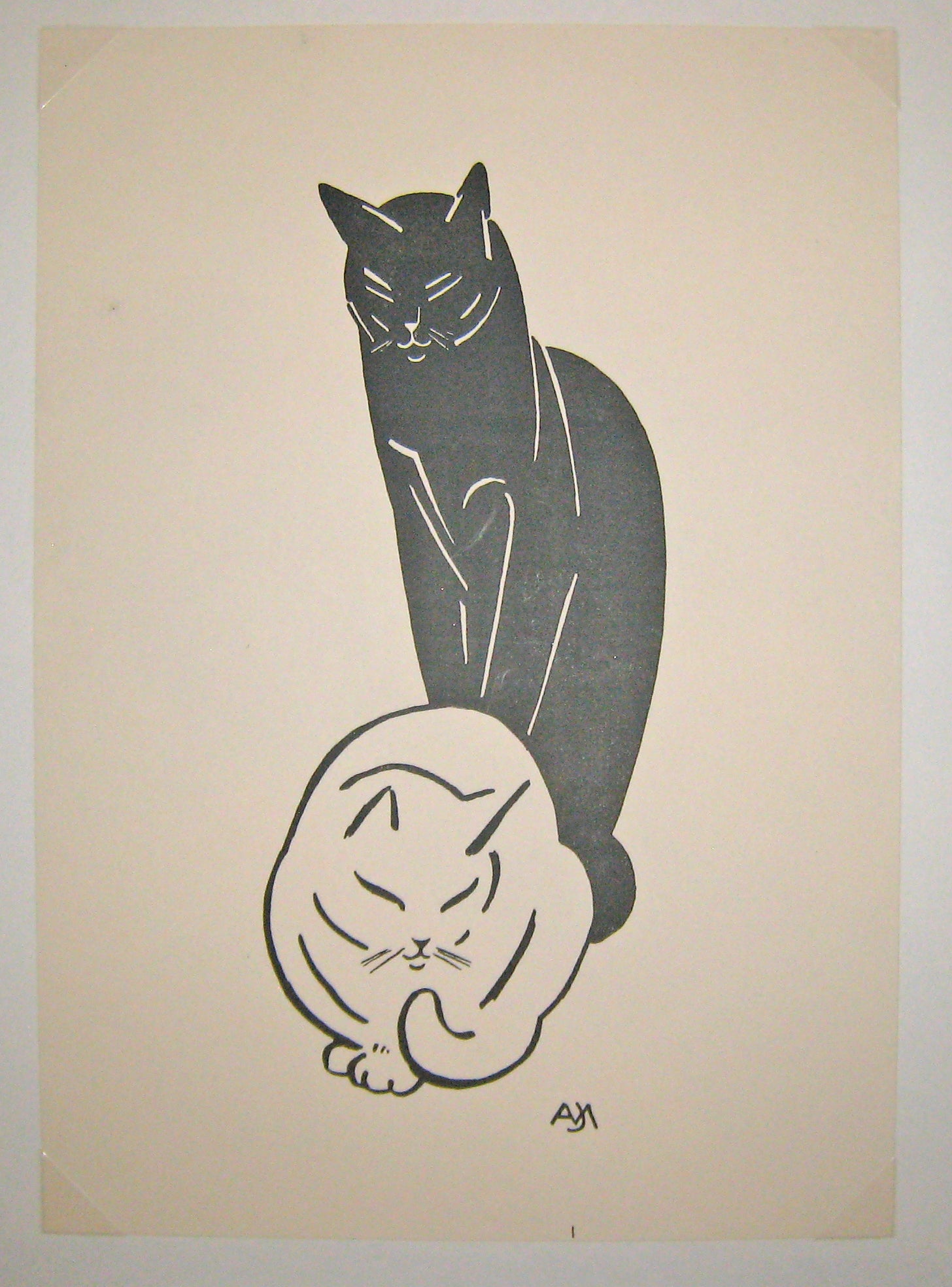 [Chat blanc, Chat noir]. 