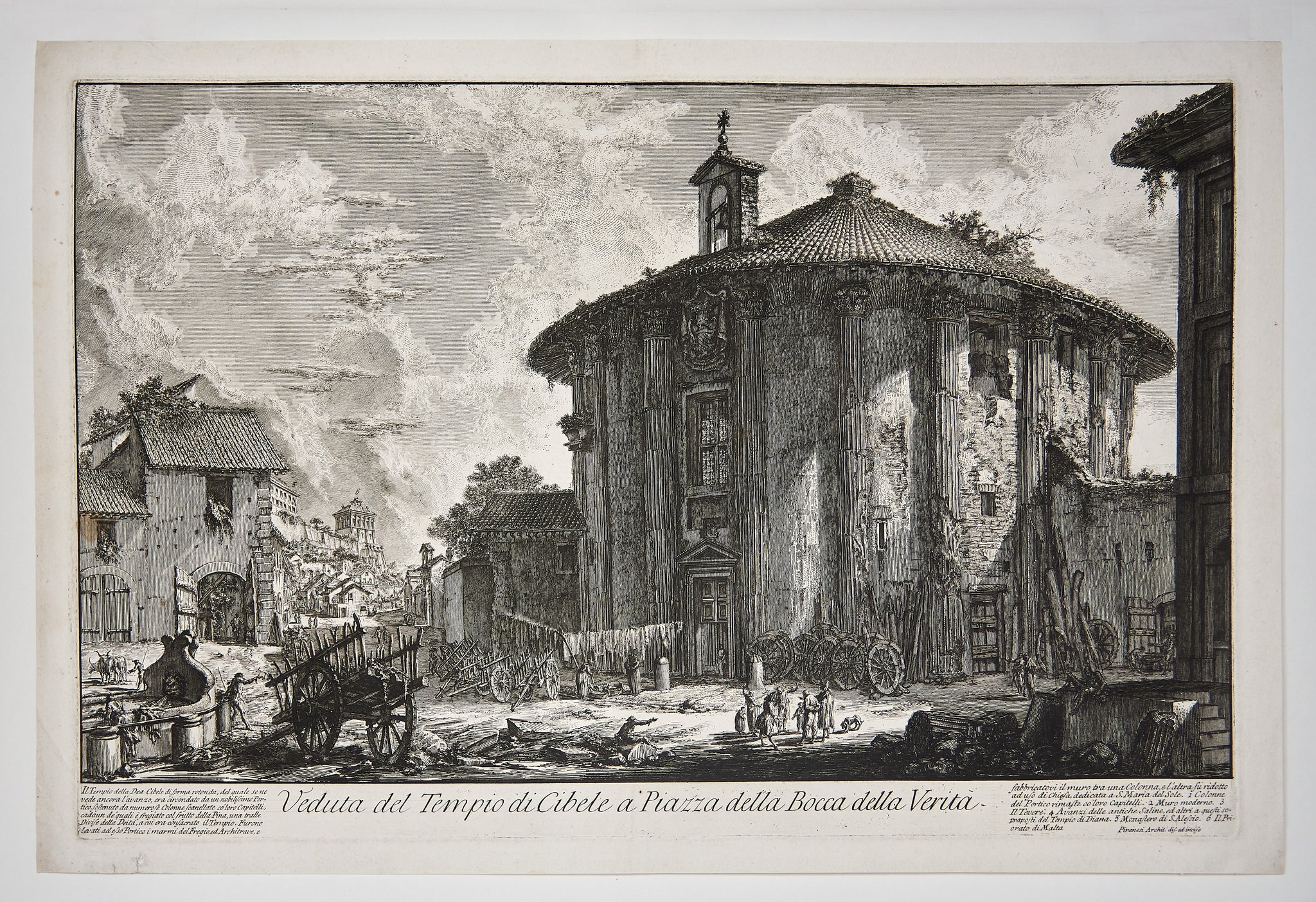  Veduta del Tempio di Cibele a 
Piazza della Bocca della Verita.