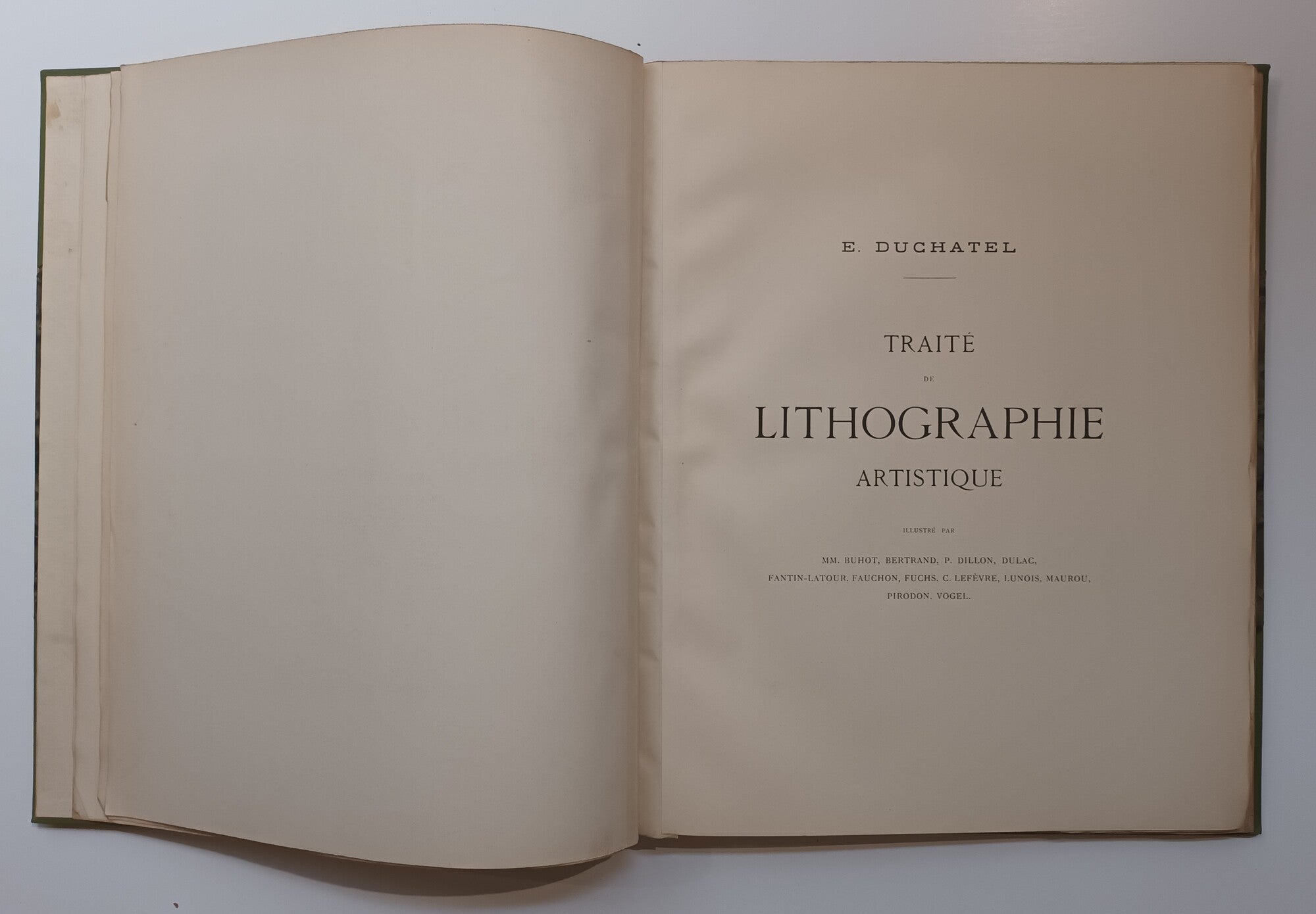 Traité de lithographie artistique. [1893]. 1ère édition.