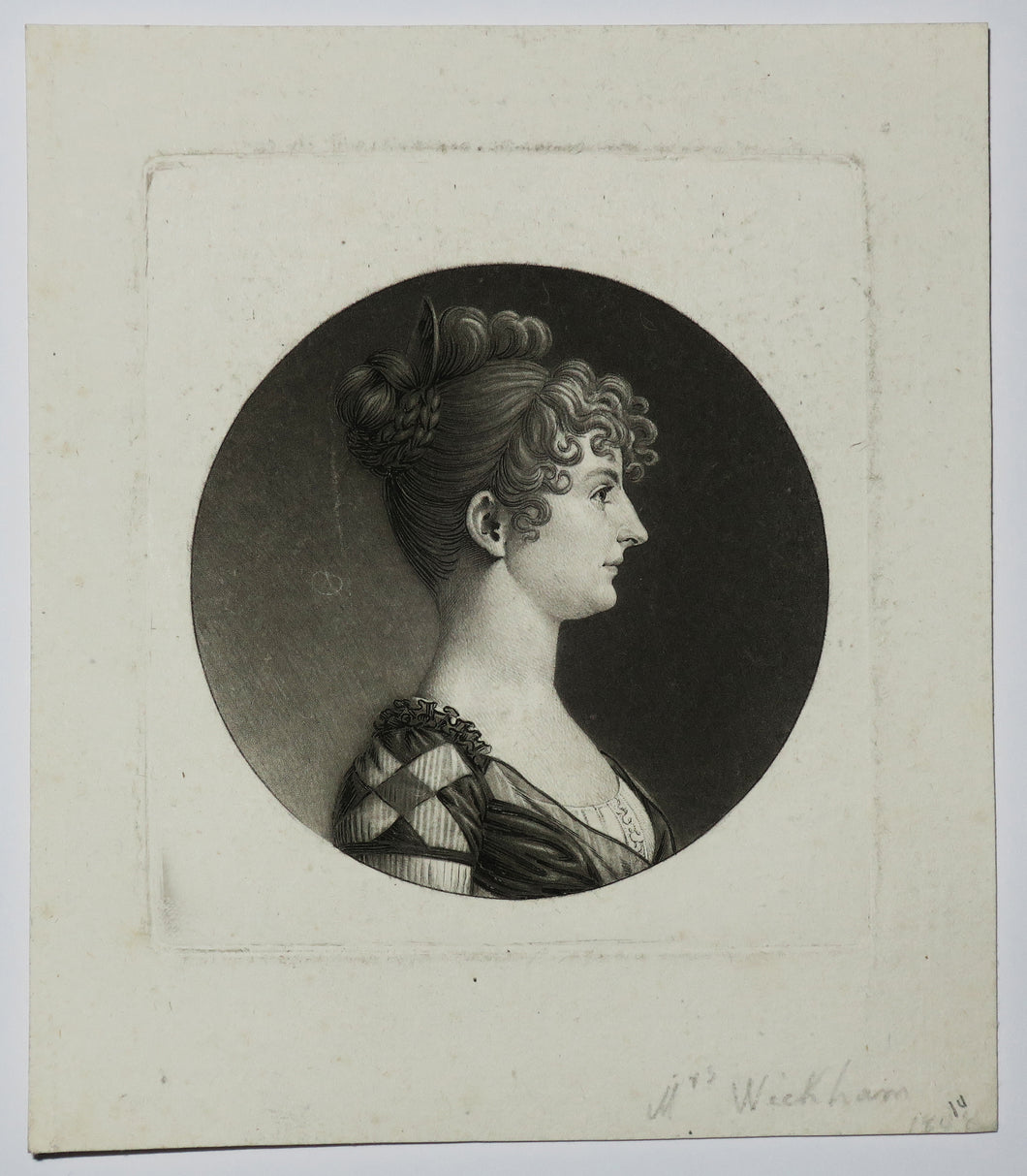 Portrait d’Elizabeth Selden McClurg WICKHAM (Virginia 1781 - 1853).