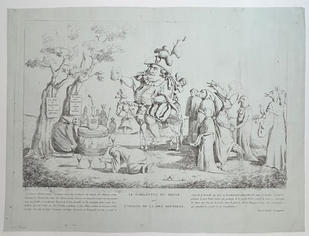 Le Gargantua du Siècle ou L'oracle de la dive bouteille. 1790-1792.