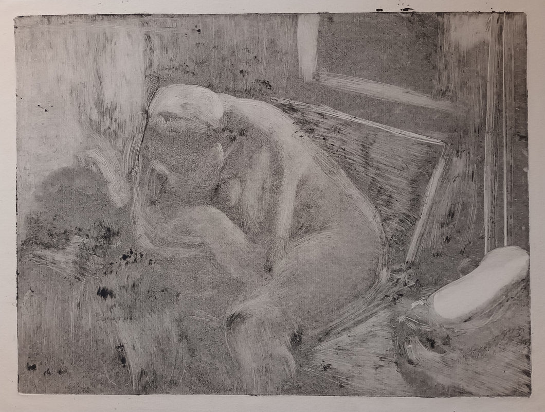 [Après la toilette - Femme nue assise]. Vers 1885.